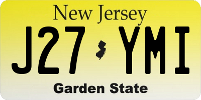 NJ license plate J27YMI