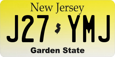 NJ license plate J27YMJ