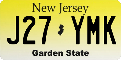 NJ license plate J27YMK