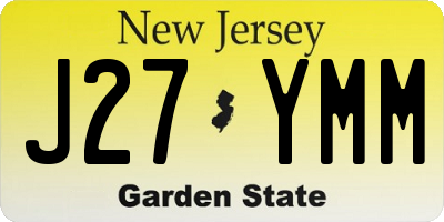 NJ license plate J27YMM