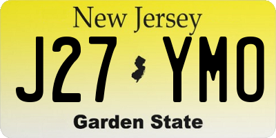 NJ license plate J27YMO