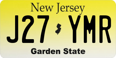 NJ license plate J27YMR