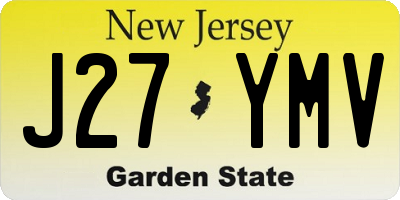 NJ license plate J27YMV