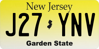 NJ license plate J27YNV