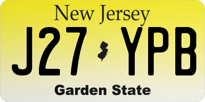 NJ license plate J27YPB