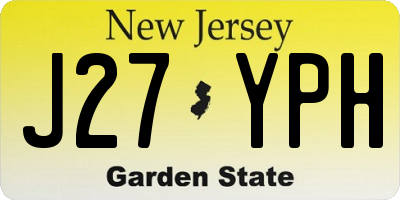 NJ license plate J27YPH