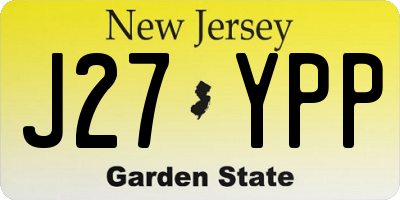 NJ license plate J27YPP