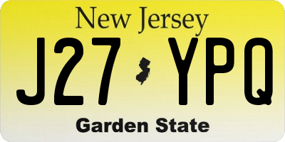 NJ license plate J27YPQ