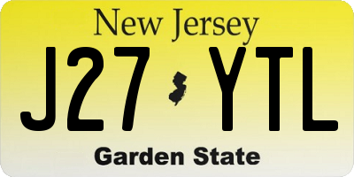 NJ license plate J27YTL