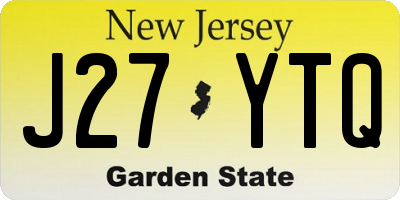 NJ license plate J27YTQ