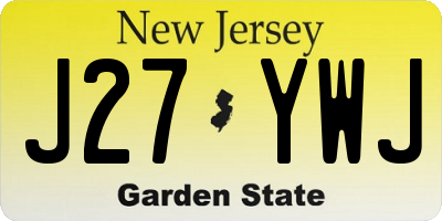NJ license plate J27YWJ