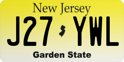 NJ license plate J27YWL
