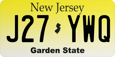 NJ license plate J27YWQ