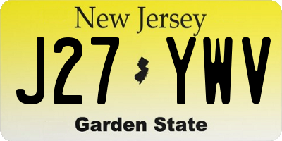 NJ license plate J27YWV