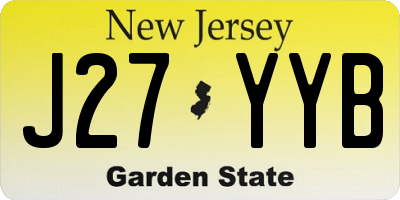 NJ license plate J27YYB