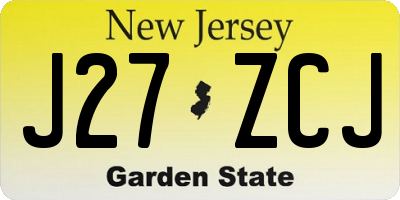 NJ license plate J27ZCJ
