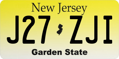 NJ license plate J27ZJI
