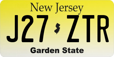 NJ license plate J27ZTR