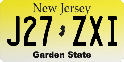 NJ license plate J27ZXI