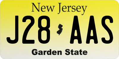 NJ license plate J28AAS