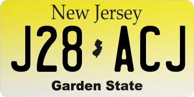 NJ license plate J28ACJ