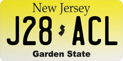 NJ license plate J28ACL
