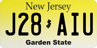 NJ license plate J28AIU