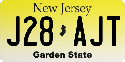 NJ license plate J28AJT