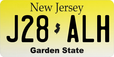 NJ license plate J28ALH