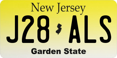 NJ license plate J28ALS