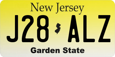 NJ license plate J28ALZ