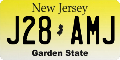 NJ license plate J28AMJ