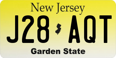 NJ license plate J28AQT