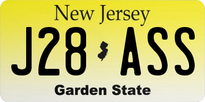 NJ license plate J28ASS