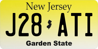 NJ license plate J28ATI