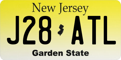 NJ license plate J28ATL