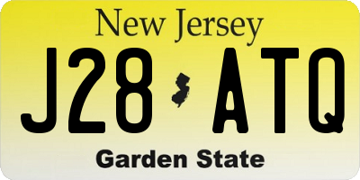 NJ license plate J28ATQ