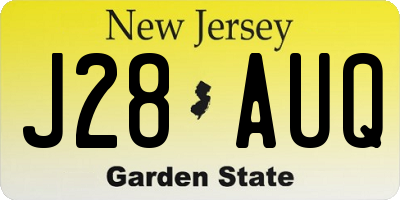 NJ license plate J28AUQ