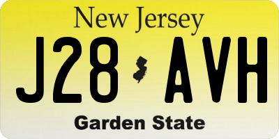 NJ license plate J28AVH
