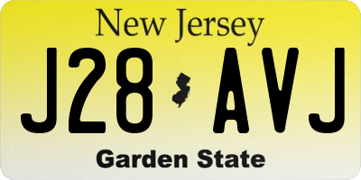 NJ license plate J28AVJ