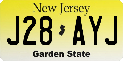 NJ license plate J28AYJ