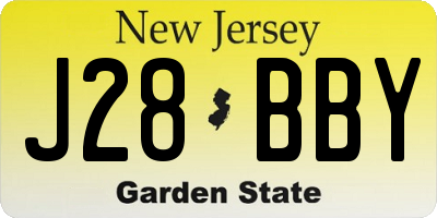 NJ license plate J28BBY