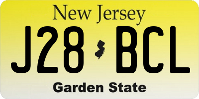NJ license plate J28BCL
