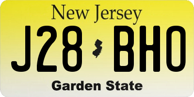 NJ license plate J28BHO