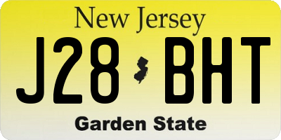 NJ license plate J28BHT