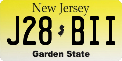 NJ license plate J28BII