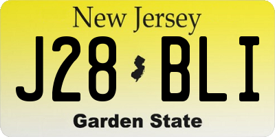 NJ license plate J28BLI