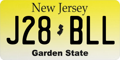 NJ license plate J28BLL