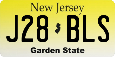 NJ license plate J28BLS