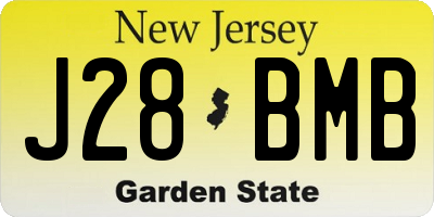NJ license plate J28BMB